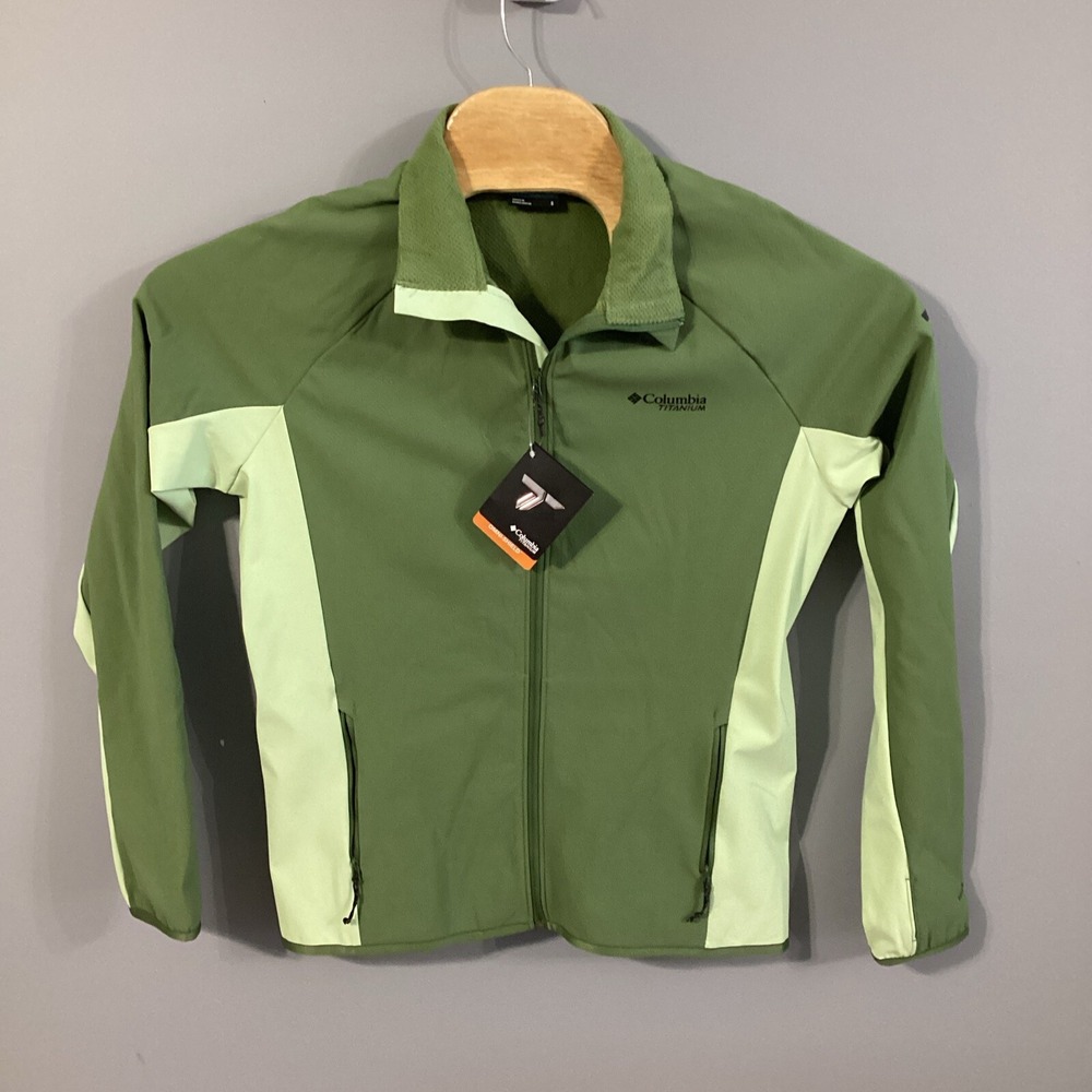 Columbia Titanium Spectre Ridge Mens Full Zip Tech Fleece Green AO5969-352 SZ S